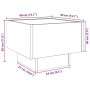 vidaXL Couchtisch, Eichen-Optik schwarz, 40x40x30cm, Holzwerkstoff, ideal für Wohnzimmer.