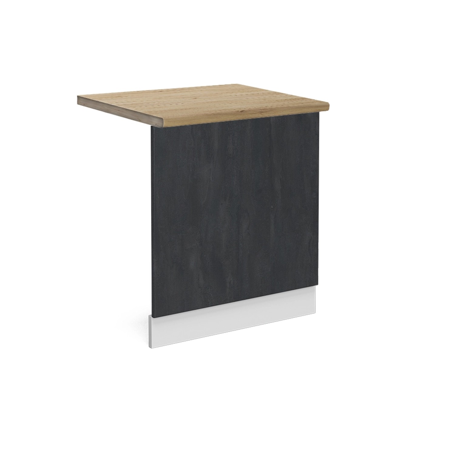 Vicco Frontblende R-Line Geschirrspüler Fronttür Schwarz Beton/Weiß 60 cm AP Eiche