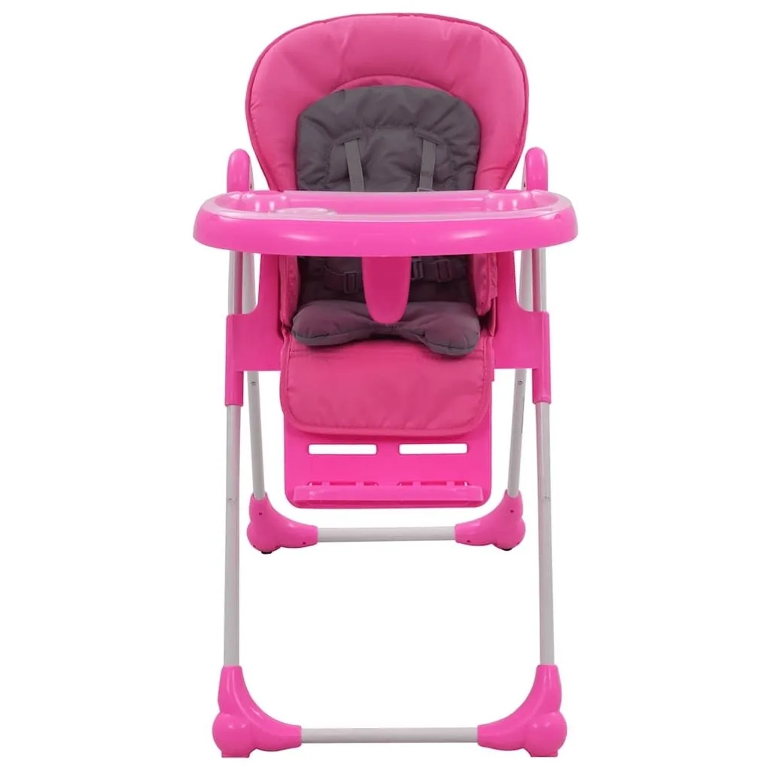 vidaXL Baby-Hochstuhl Rosa und Grau 10186_2