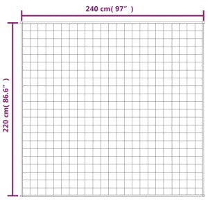 Graue vidaXL Gewichtsdecke, 220x240 cm, 11 kg. Ideal für besseren Schlaf.