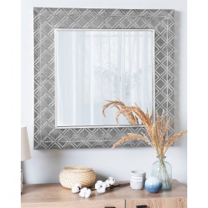 Beliani Wandspiegel EVETTES Silber 5x80x80