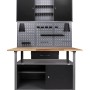 Ondis24 Werkbank Set Klaus mit Schrank und Lochwand für die Werkstatteinrichtung.