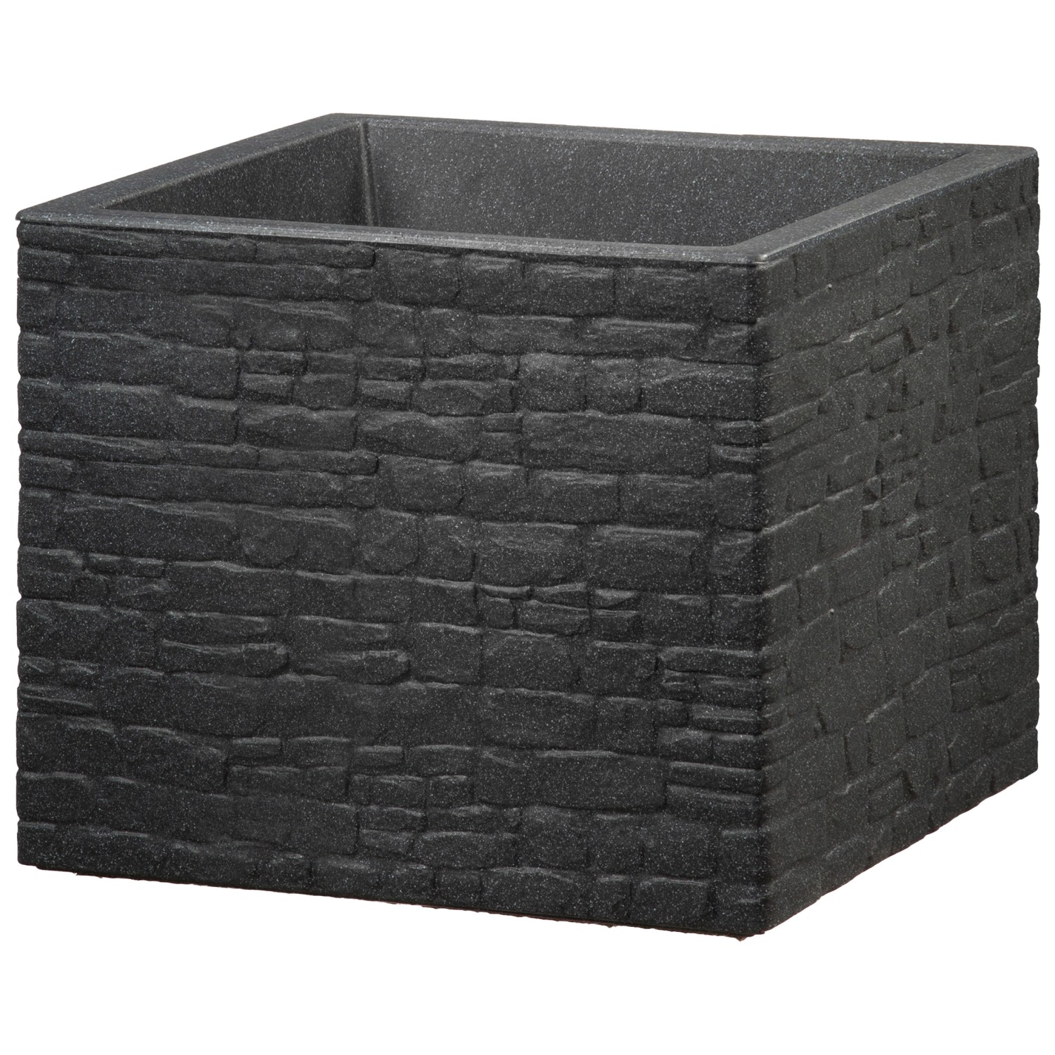 Scheurich Pflanzgefäß Muretto 38 x 38 cm in Stony Black günstig online kaufen