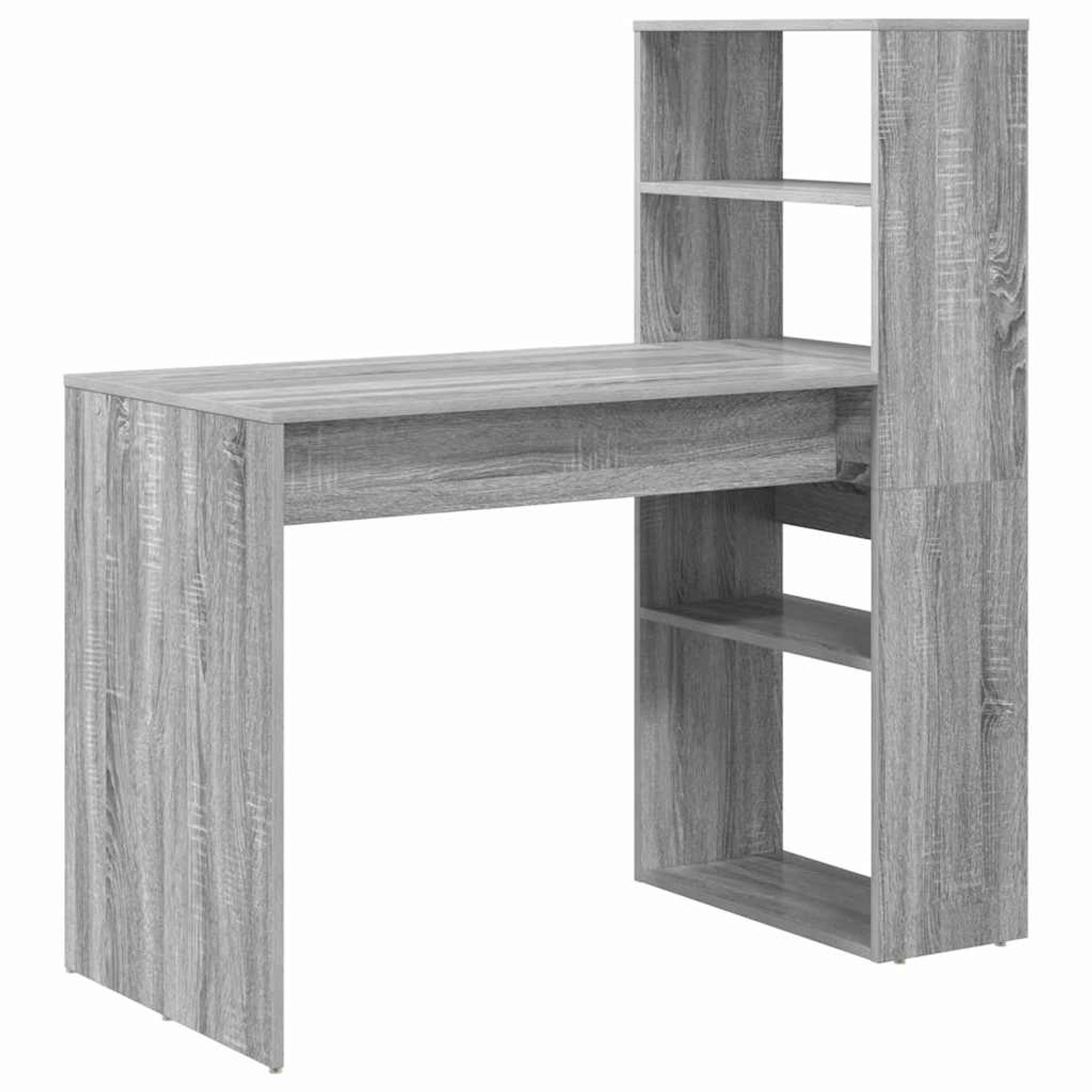 vidaXL Schreibtisch Grau Sonoma 113 x 54 x 120 cm Holzwerkstoff 869279 günstig online kaufen