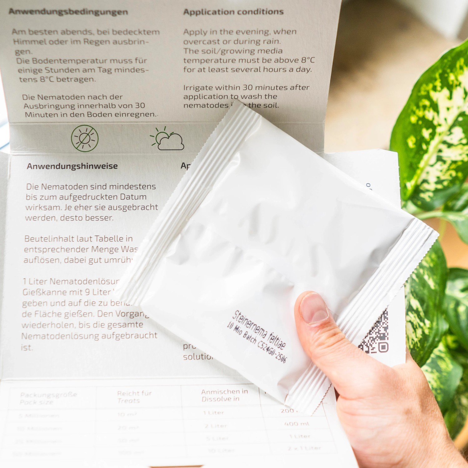 e-nema Nematoden-Packung gegen Trauermücken, ausreichend für ca. 30 Pflanzen.