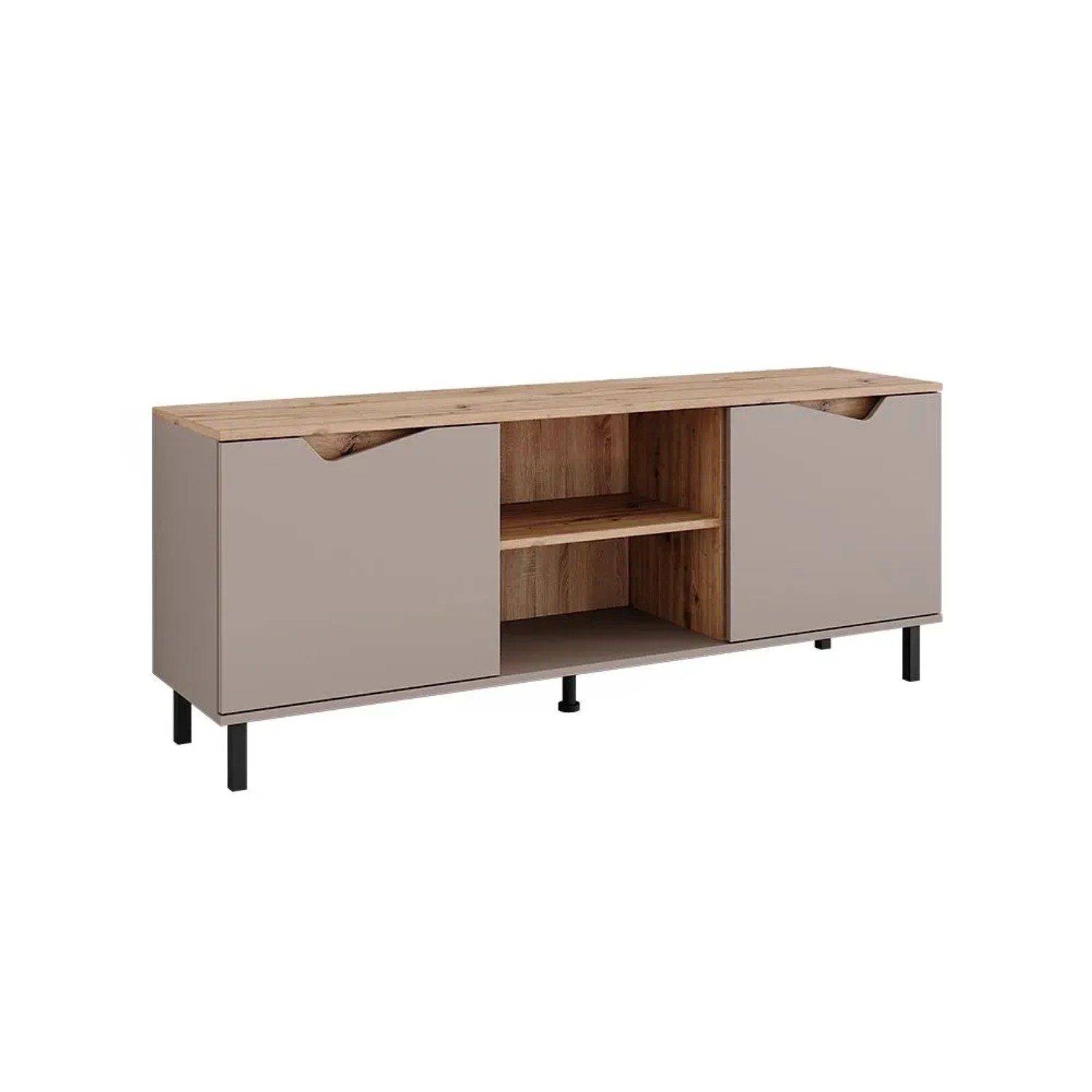 Vicco Lowboard Marelle Greige Artisan 150 x 60 mit 2 Türen Art Nr 57839