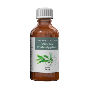 Eilo Sauna Duftkonzentrat Wilder Eukalyptus, 50 ml Flasche.