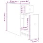 vidaXL Badschrank Schmal mit Rollen Artisan-Eiche Holzwerkstoff 855294_13