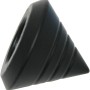 Schwarzer Gardinia Endknopf Kegel Memphis, 16 mm, für Stilgarnituren.