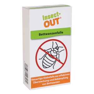 Insect Out Bettwanzenfalle, 4 Stück, zur effektiven Bettwanzenbekämpfung.
