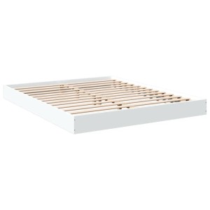 vidaXL Bettgestell ohne Matratze Weiß 160x200 cm Holzwerkstoff 842007