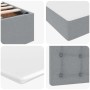 vidaXL Bett mit LED-Lichtleisten Hellgrau 200 x 200 cm Stoff 3371591_15