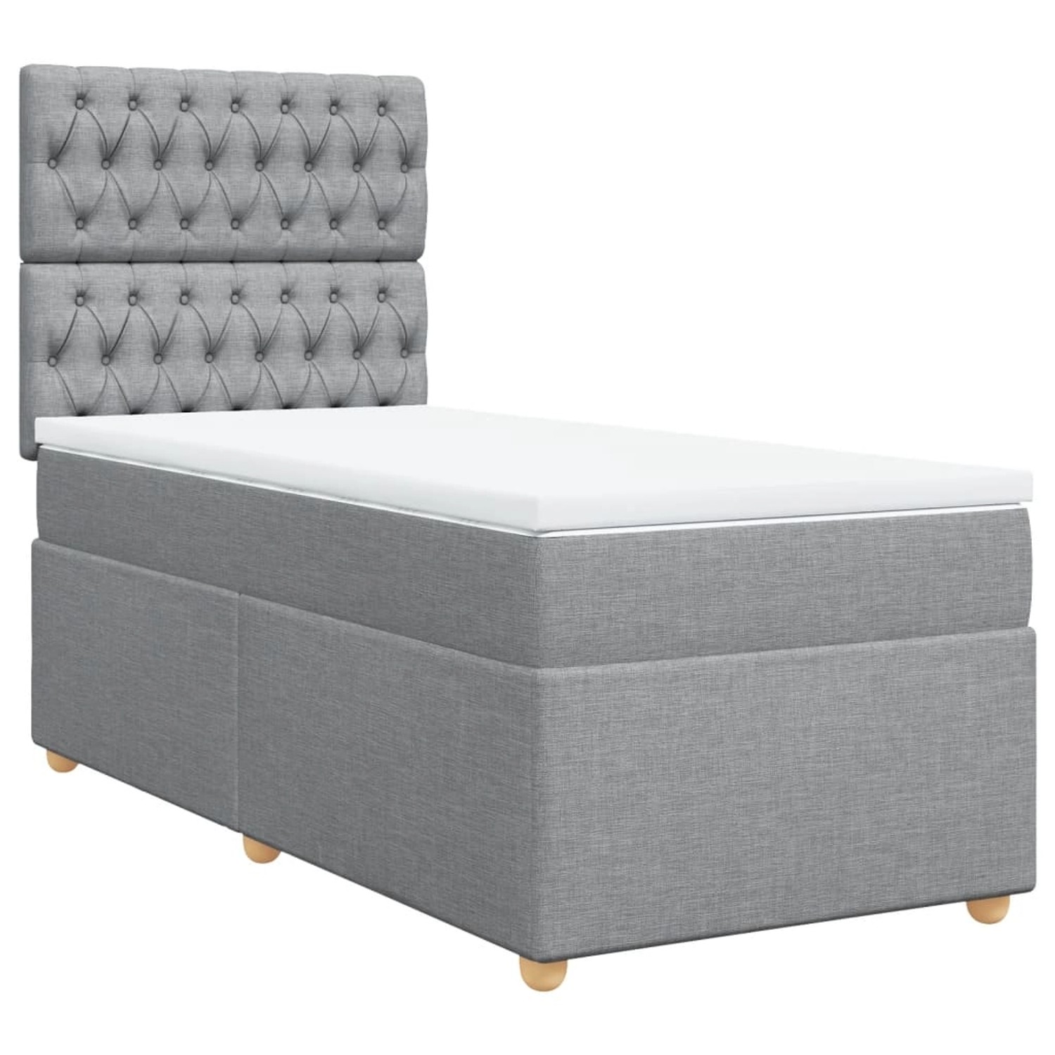 vidaXL Boxspringbett mit Matratze Hellgrau 80x200 cm Stoff2097802 günstig online kaufen