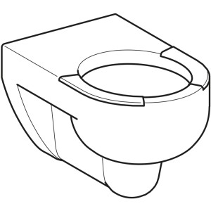 Geberit Wand-WC Renova, Tiefspüler ohne Sitz, weiß, für den öffentlichen Bereich.