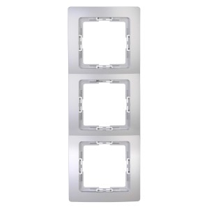 Kopp Abdeckrahmen 3-fach Paris Silber für Schalter und Steckdosen.