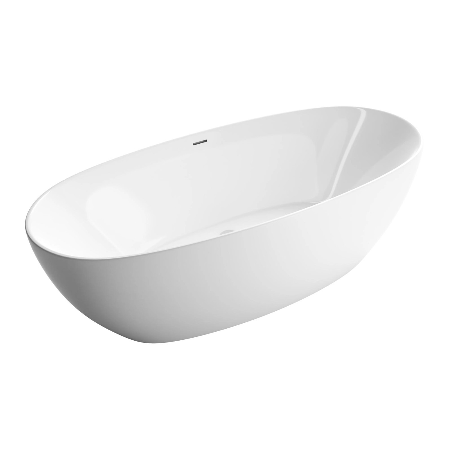 Bernstein Freistehende Badewanne BELAQUA Acryl Weiß Glänzend 170x80x58 günstig online kaufen