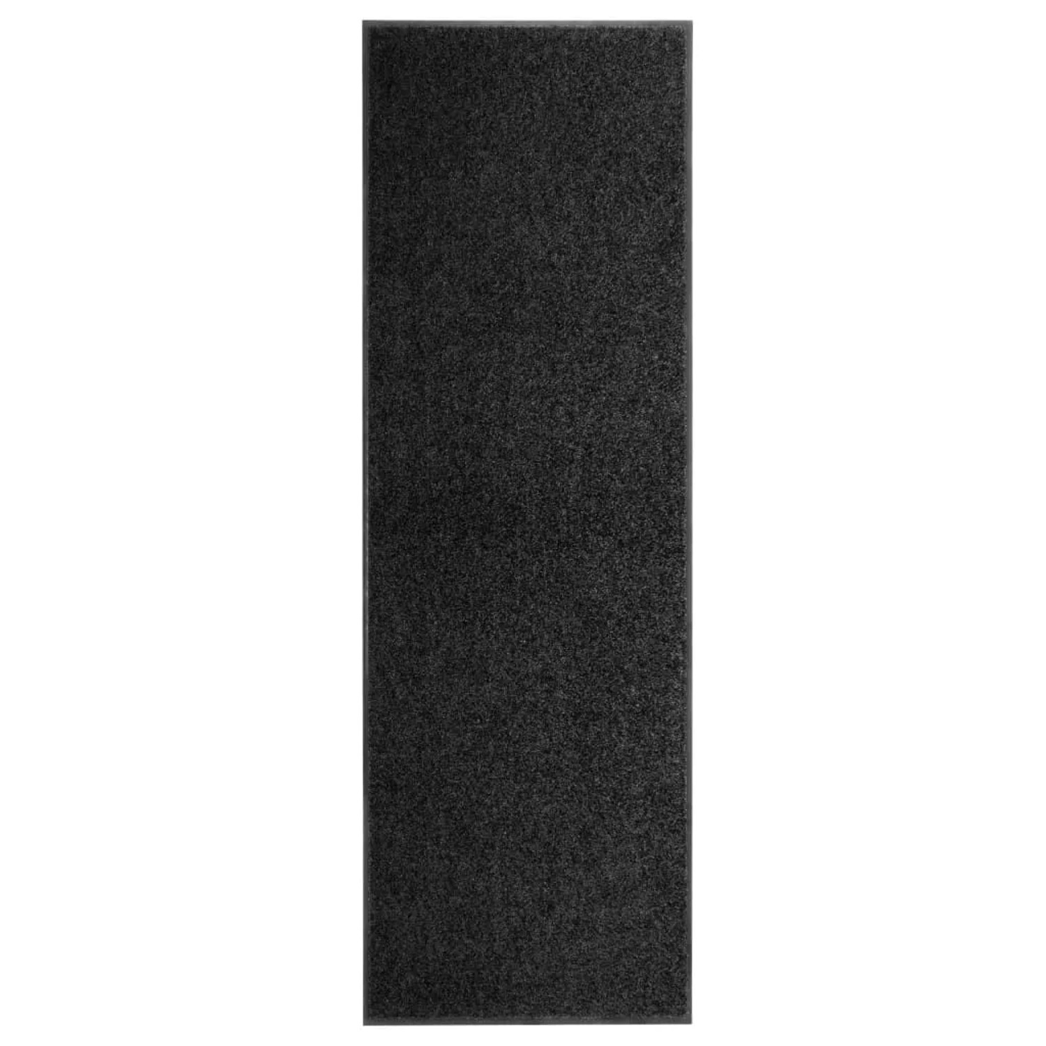 vidaXL Fußmatte Waschbar Schwarz 60x180 cm 323411