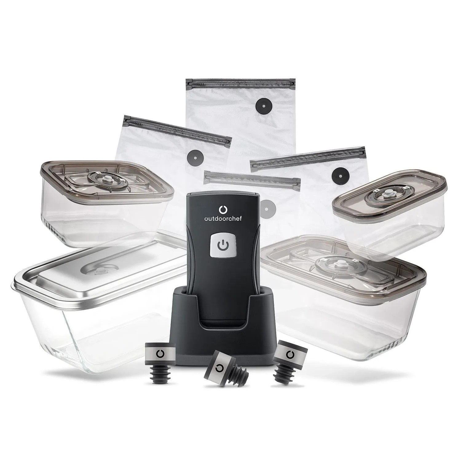 Outdoorchef Easy BBQ Kabelloser Einhand Vakuumierer Starter Set Premium