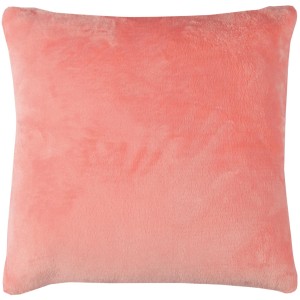 Bestlivings Dekokissen, 50x50 cm, Lachsfarbener Kuschel Kissenbezug mit Reißverschluss.