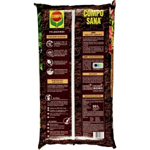 Sack Compo Sana Pflanzerde, 50 Liter, für Garten, Balkon und Terrasse.