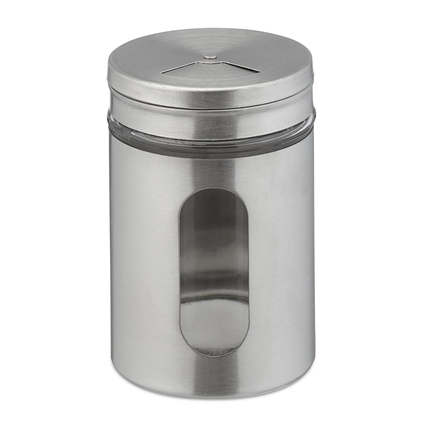 Relaxdays Gewürzstreuer 6er Set Glas Edelstahl Kunststoff Silber Transparent 3 Streugrade 11 cm x 7 cm 280 g