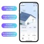 App-Ansicht des MyVoltaics Balkonkraftwerks mit Speicher, zeigt Energiefluss und Steuerung.
