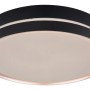 Schwarze LED-Deckenleuchte Manni, Ø 38,5 cm, dimmbar mit Fernbedienung.