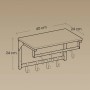 Songmics Wandgarderobe Barnet-old mit Ablage und 8 Haken in Braun-Schwarz.