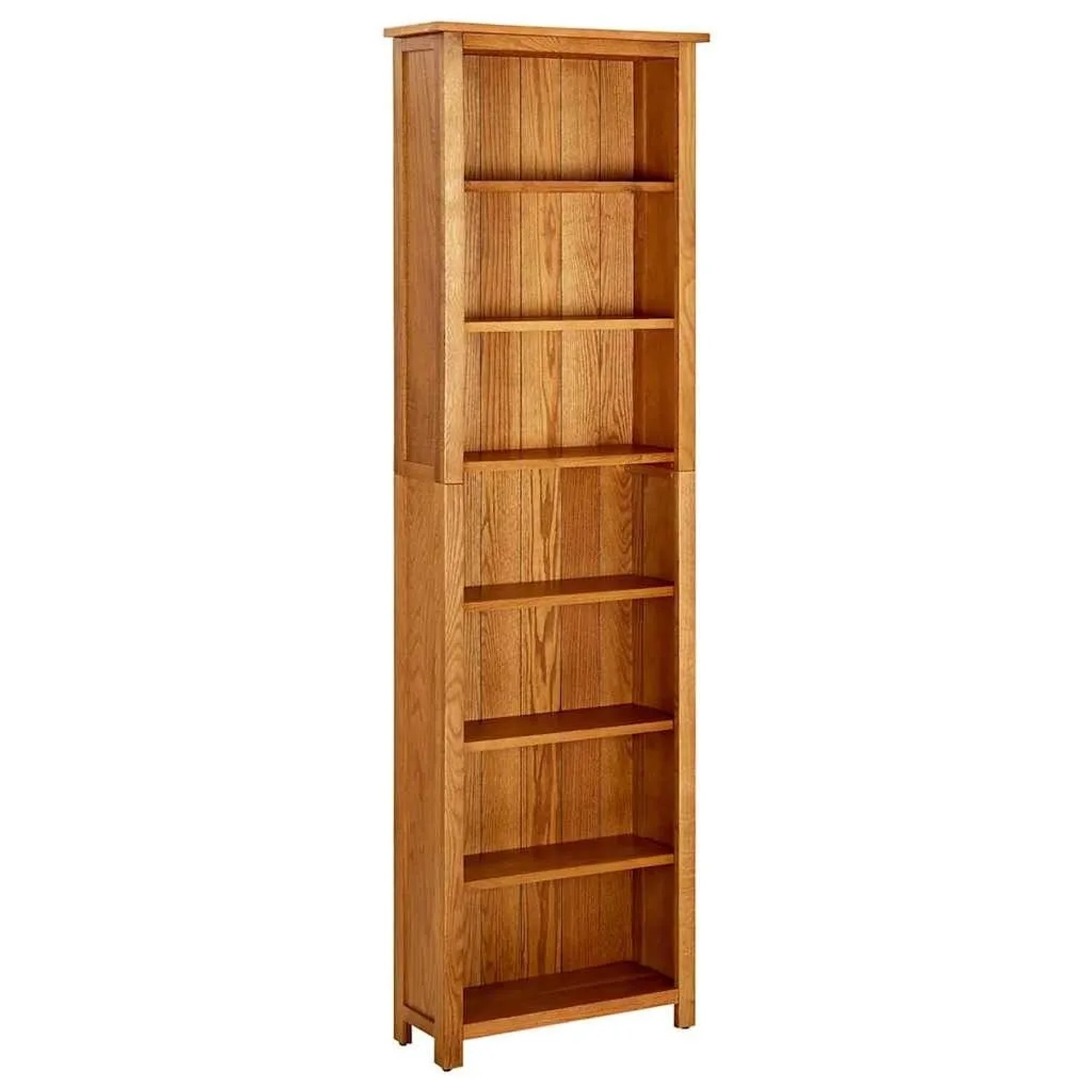 vidaXL Bücherregal 7 Fächer 60x22x200 cm Massivholz Eiche 331743 günstig online kaufen