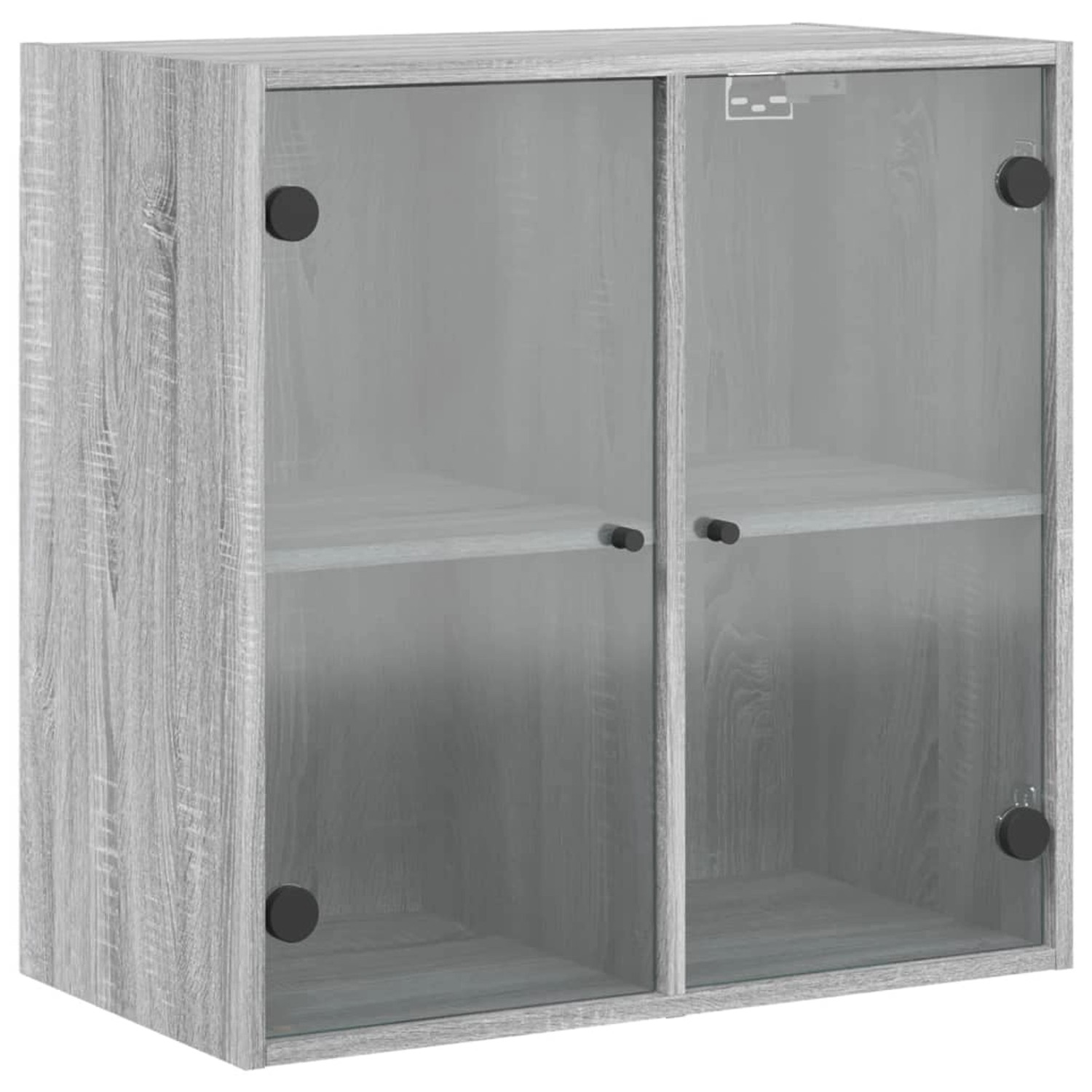 vidaXL Wandschrank mit Glastüren Grau Sonoma 68x37x68,5 cm günstig online kaufen