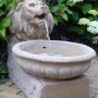 AcquaArte Terrassenbrunnen Basel mit Löwenkopf, 38x45x52cm, LED-Beleuchtung.