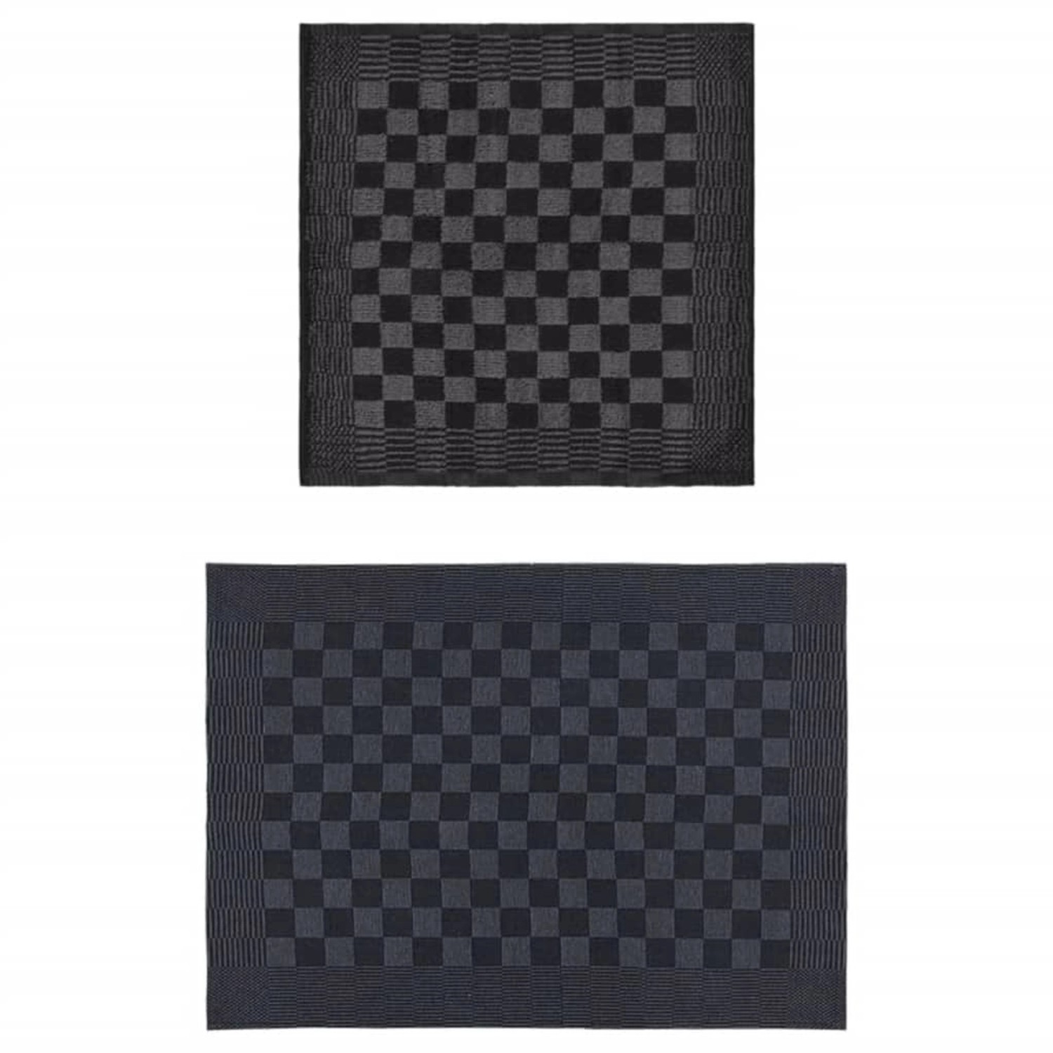 vidaXL 50-Tlg Handtuch-Set Schwarz und Grau Baumwolle 136287 günstig online kaufen