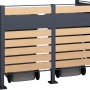 Westmann Mülltonnenbox Planum für 2 Tonnen (240 l) in Holzoptik, Metallrahmen.