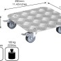 Wagner Multi Roller Alaska mit Riffelblech, 290x290mm, Tragkraft 100kg.