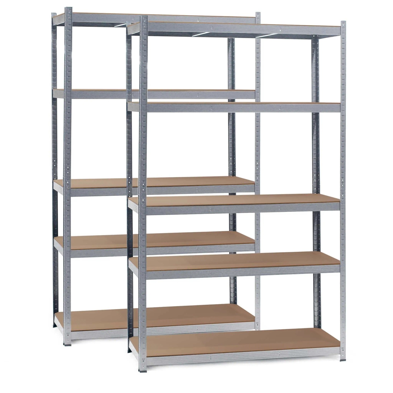 Wiltec Set 2X Schwerlastregal Verzinkt 120X50X200Cm Steckregal Werkstattregal