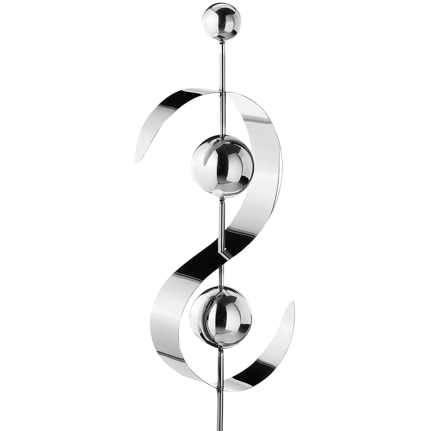 Kobolo Gartenstecker Dekostecker WAVE aus Edelstahl Silber H140 cm günstig online kaufen