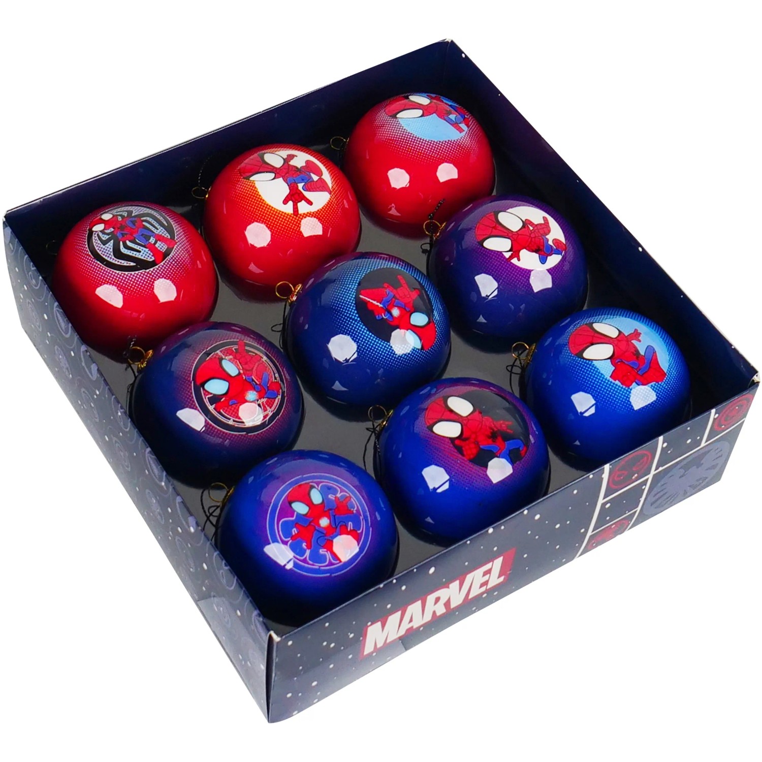 Marvel Weihnachtskugel-Set Spiderman 9 Stück