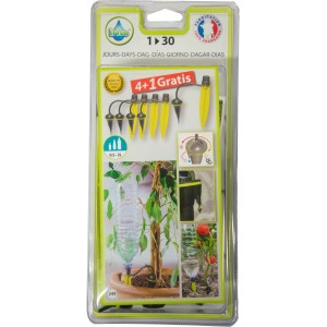 Iriso Tropfsystem für Blumentöpfe, 5er-Set (4+1 gratis) zur Bewässerung von Pflanzen.