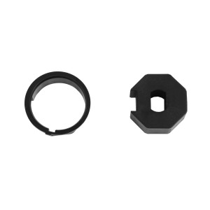 Avosdim Adapterset für 35mm Motoren und 40mm Achtkantwelle, bestehend aus Adapter und Mitnehmer.