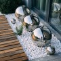 Intergarden Dekokugel Garten Ø 40 cm Edelstahlkugel Winterfest für Außen Teich & Schwimmdeko_3