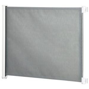 PawHut Türschutzgitter, ausziehbar, als Treppenschutzrollo für Hunde und Haustiere.