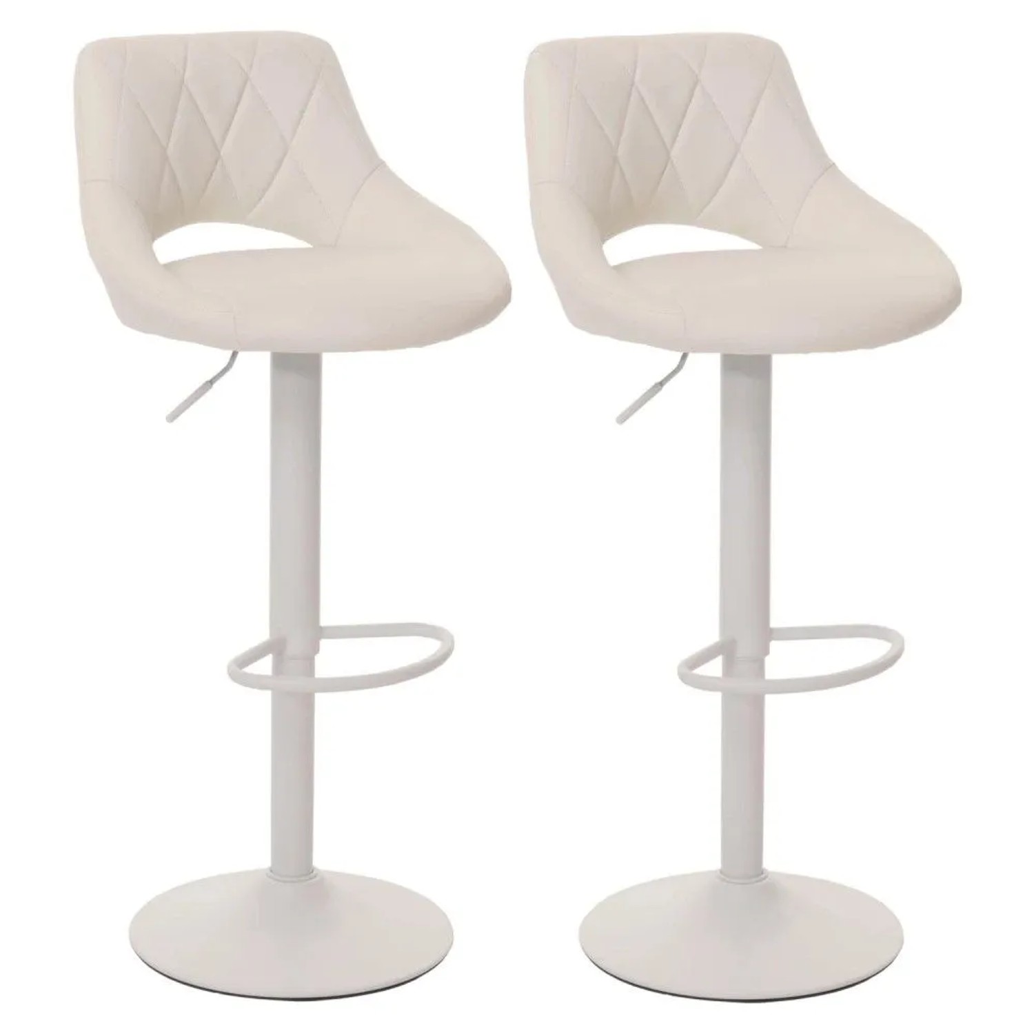 MCW 2er-Set Barhocker N64 Weiß