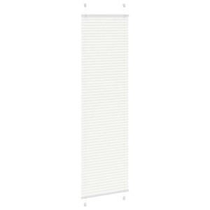 Weißes Plissee 60x200 cm aus Polyester für Fenster. Faltrollo mit horizontalen Falten, ideal als Sicht- und Sonnenschutz.