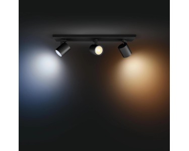 Produktbild von LED-Spot 'Hue White Ambiance' Runner, Schwarz 3-flammig, Inkl. Dimmschalter