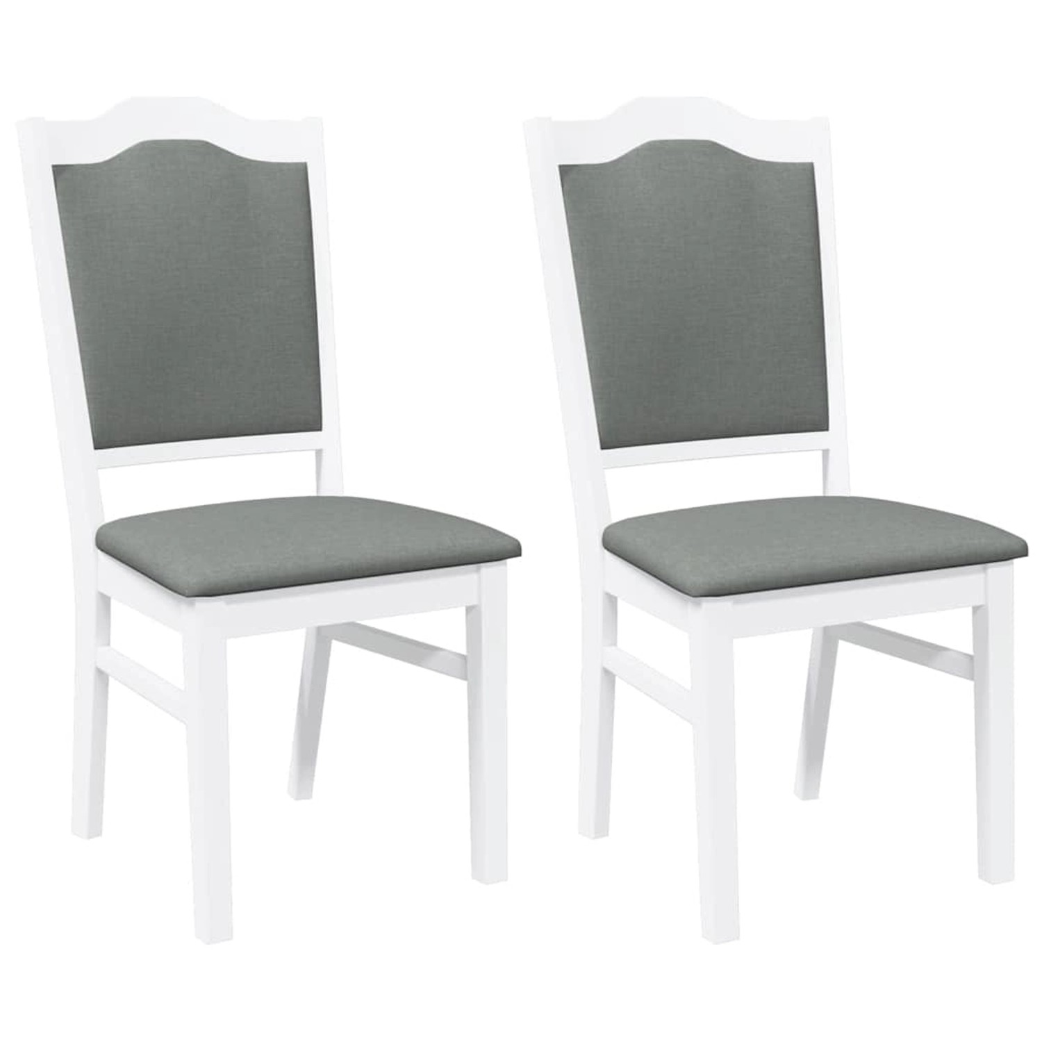 vidaXL Esszimmerstühle mit Kissen 2 Stk Weiß Massivholz Gummibaum 4102469 günstig online kaufen