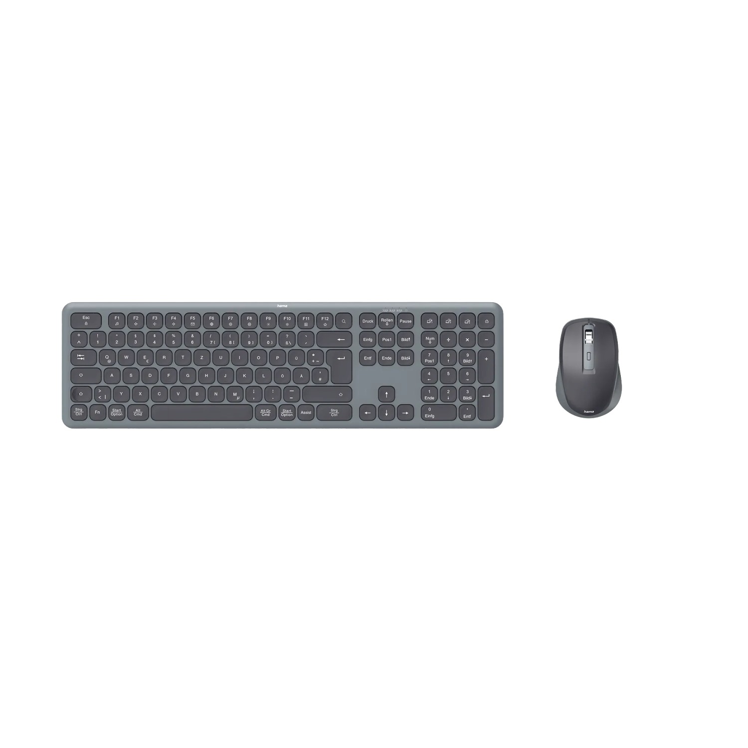 Image of Hama Multi Device-Tastatur-Maus-Set WKM-550 Kabellos Schwarz