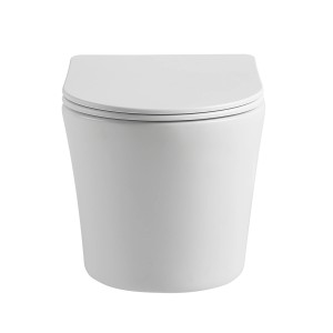 Verosan Wand-WC Nakia, spülrandlos, weiß matt, inkl. WC-Sitz mit Absenkautomatik.