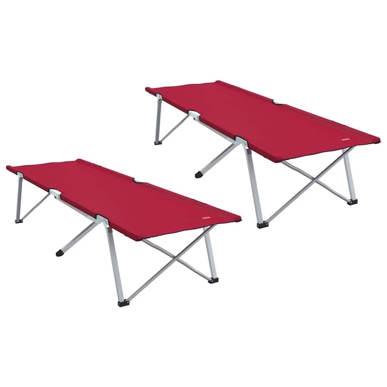 vidaXL Klapp Schlafbett fürs Camping 2 Stk Rot 194 x 62,5 x 42,5 cm 42003124