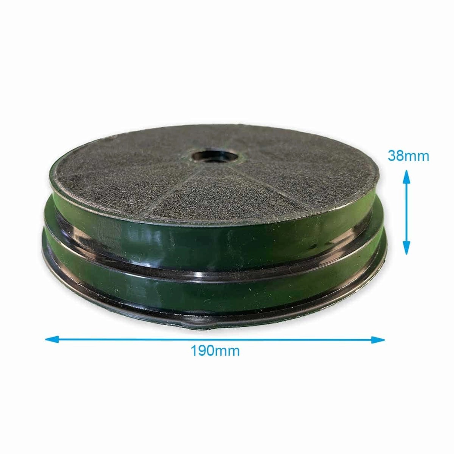 AIR2GO Stoves SKF200 Aktivkohlefilter für Dunstabzugshauben, runder Filter.