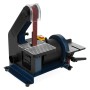 EBERTH Bandschleifmaschine 300W mit Schleifband und Schleifpad, blau/schwarz.